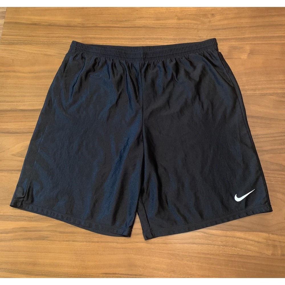 Vintage Nike Shorts Mens XL 36 Dazzle Black Shiny Silky Baggy 90s Made In USA